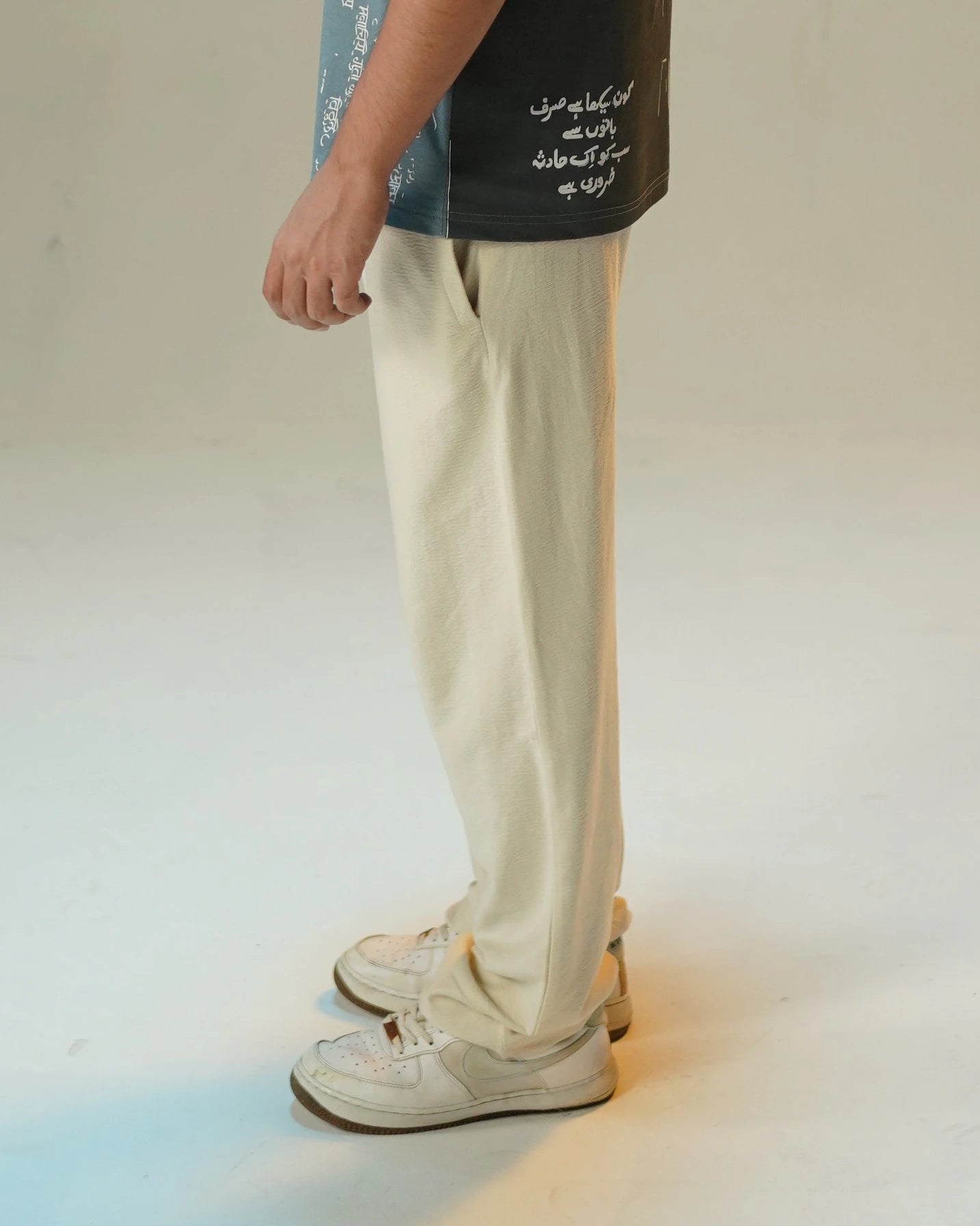 The Relaxed Cream Trouser